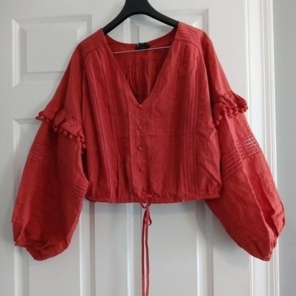 NWT House of Harlow 1960 Boho Skirt Set Burnt Orange - Picture 5 of 14